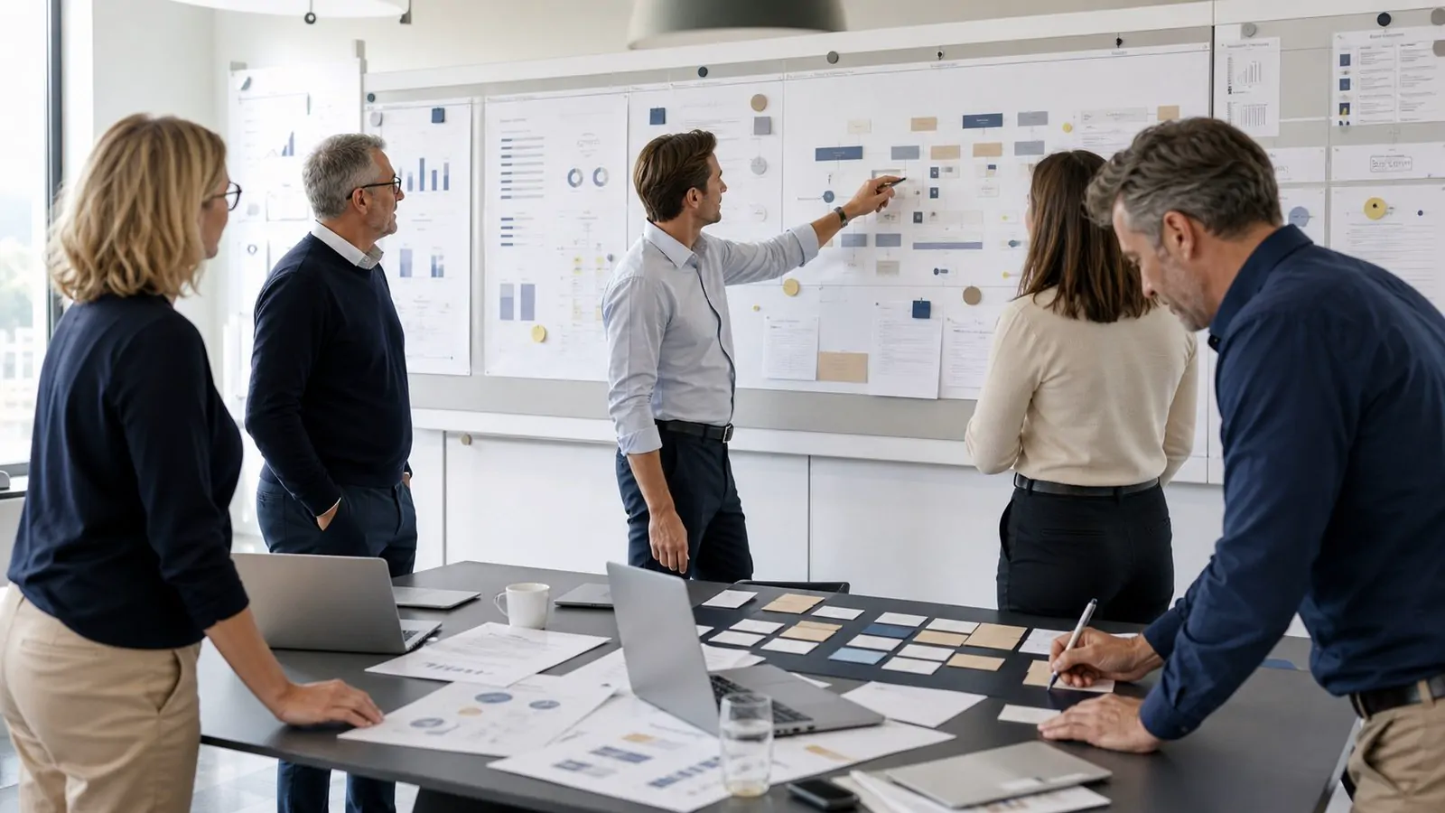 Managementteam arbeitet am gemeinsamen operativen Führungsrhythmus